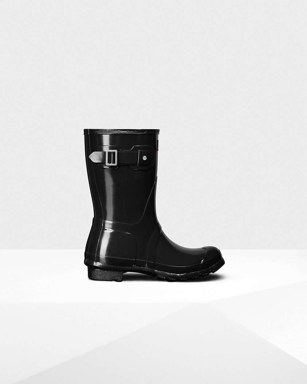 Hunter Original Gloss Short Rain Boots - Shop Womens Black - WJIYFM123